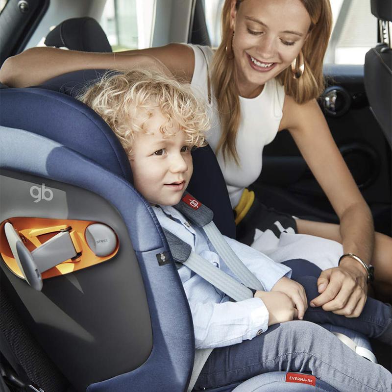 GB Gold Everna-Fix Child´s Car Seat, compatible with Isofix Goup 1/2/3  (9-36 kg), From Approximately 9 Months Up to 12 Years, London Grey