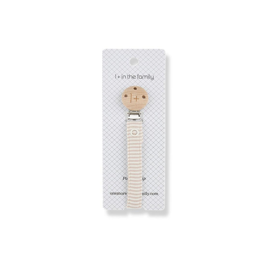 1+ In The Family Aina Pacifier Clip - Beige-Pacifier Clips-Beige-U | Natural Baby Shower