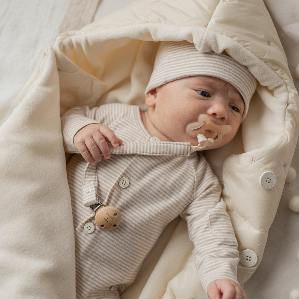 1+ In The Family Aina Pacifier Clip - Beige-Pacifier Clips-Beige-U | Natural Baby Shower