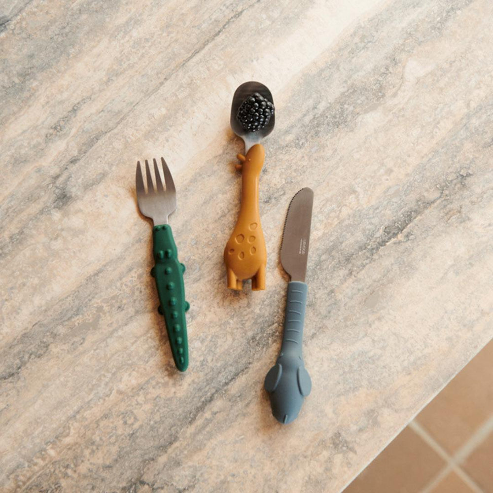 Liewood Tove Cutlery Set - Golden Caramel Mix-Cutlery-Golden Caramel Mix- | Natural Baby Shower