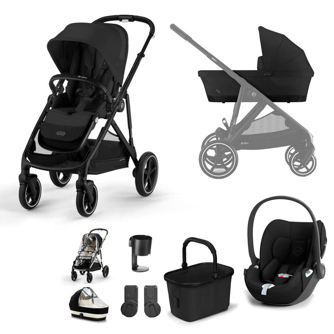 CYBEX Gazelle S + Cloud T Luxury Bundle Moon Black Natural Baby Shower