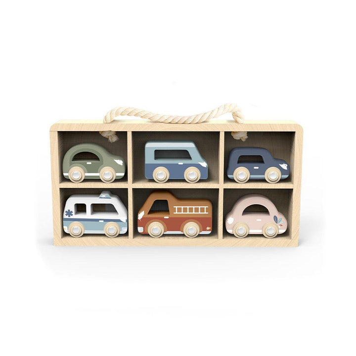 Speedy Monkey Car display case w/6 vehicles-Role Play- | Natural Baby Shower