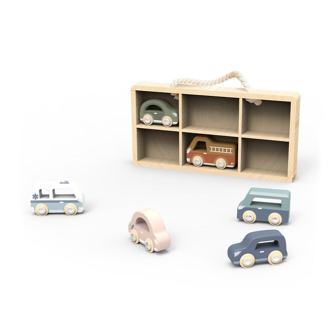 Speedy Monkey Car display case w/6 vehicles-Role Play- | Natural Baby Shower