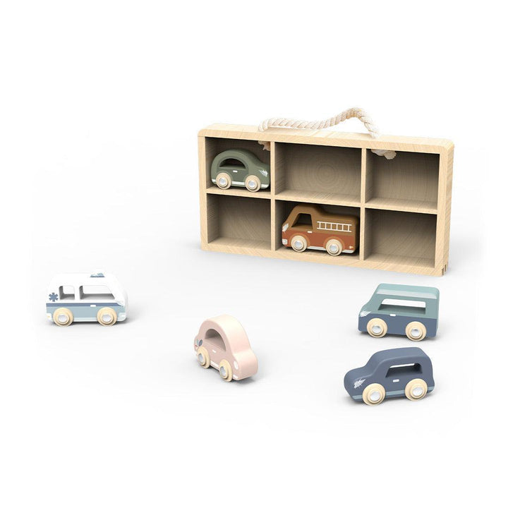 Speedy Monkey Car display case w/6 vehicles-Role Play- | Natural Baby Shower