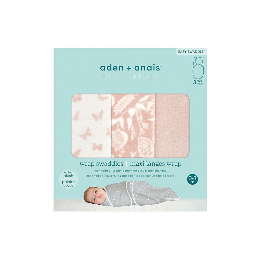 aden + anais Essentials Easy Swaddle Wrap 1.5 TOG - 3 Pack - Garden-Shaped Swaddles-Garden-0-3m | Natural Baby Shower