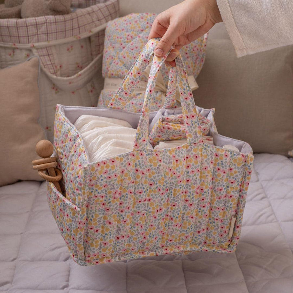Avery Row Nappy Caddy - Wildflower Garden-Nappy Laundry + Storage-Wildflower Garden-One Size | Natural Baby Shower
