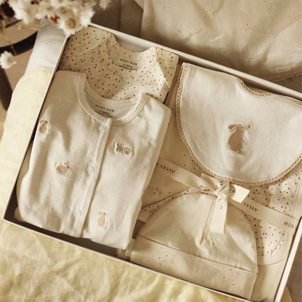 Avery Row New Baby Starter Set - Daisy Meadow - Bunny-Clothing Sets-Daisy Meadow - Bunny-One Size | Natural Baby Shower