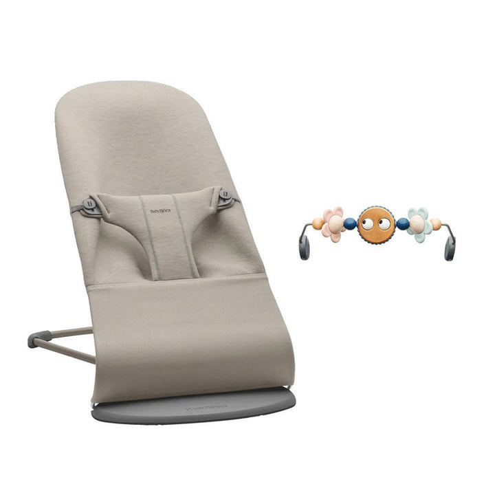 BabyBjorn Bouncer Bliss - 3D Jersey - Sand Grey-Baby Bouncers-Googly Eyes Pastel- | Natural Baby Shower