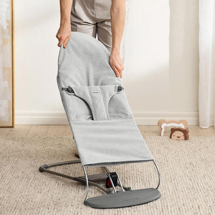 BabyBjörn Bliss Woven Mélange - Light Grey-Baby Bouncers-Light Grey-One Size | Natural Baby Shower