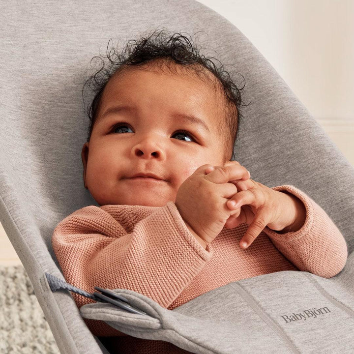 BabyBjorn Bouncer Bliss - 3D Jersey - Sand Grey-Baby Bouncers-Sand Grey-Without Bouncer Toy | Natural Baby Shower
