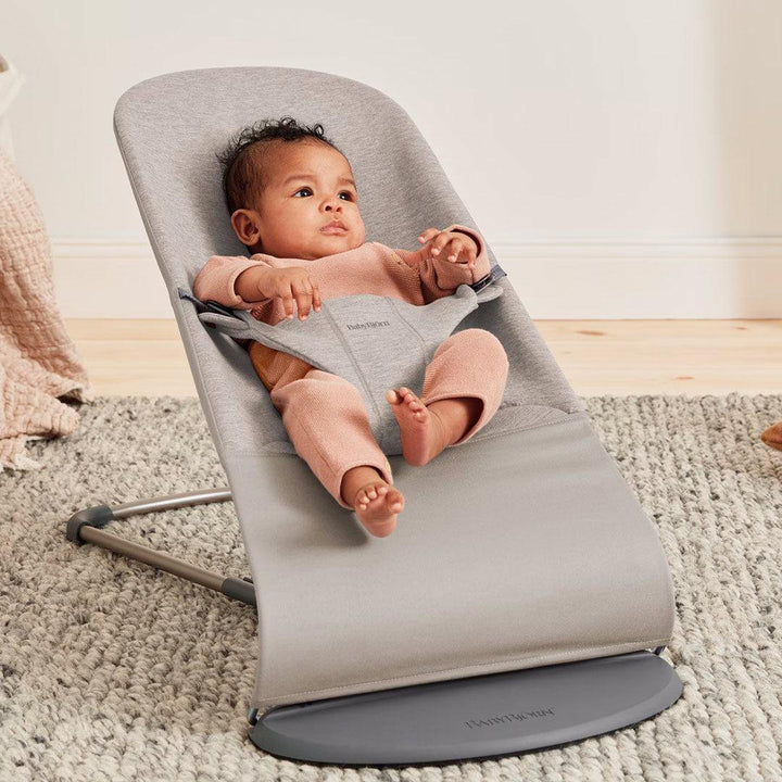 BabyBjorn Bouncer Bliss - 3D Jersey - Sand Grey-Baby Bouncers-Sand Grey-Without Bouncer Toy | Natural Baby Shower
