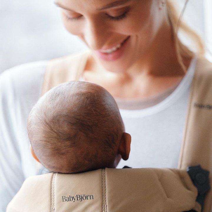 BabyBjorn Mini Woven Baby Carrier - Beige-Baby Carriers- | Natural Baby Shower