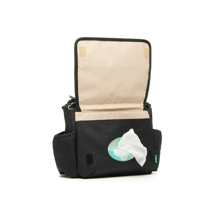 Babymel Eco Quilt Stroller Bag - Black-Changing Bags-Black- | Natural Baby Shower