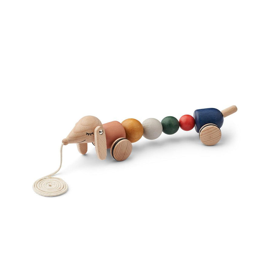 Liewood Barthes Pull Along Toy - Golden Caramel Multi Mix-Pull-Alongs-Golden Caramel Multi Mix- | Natural Baby Shower