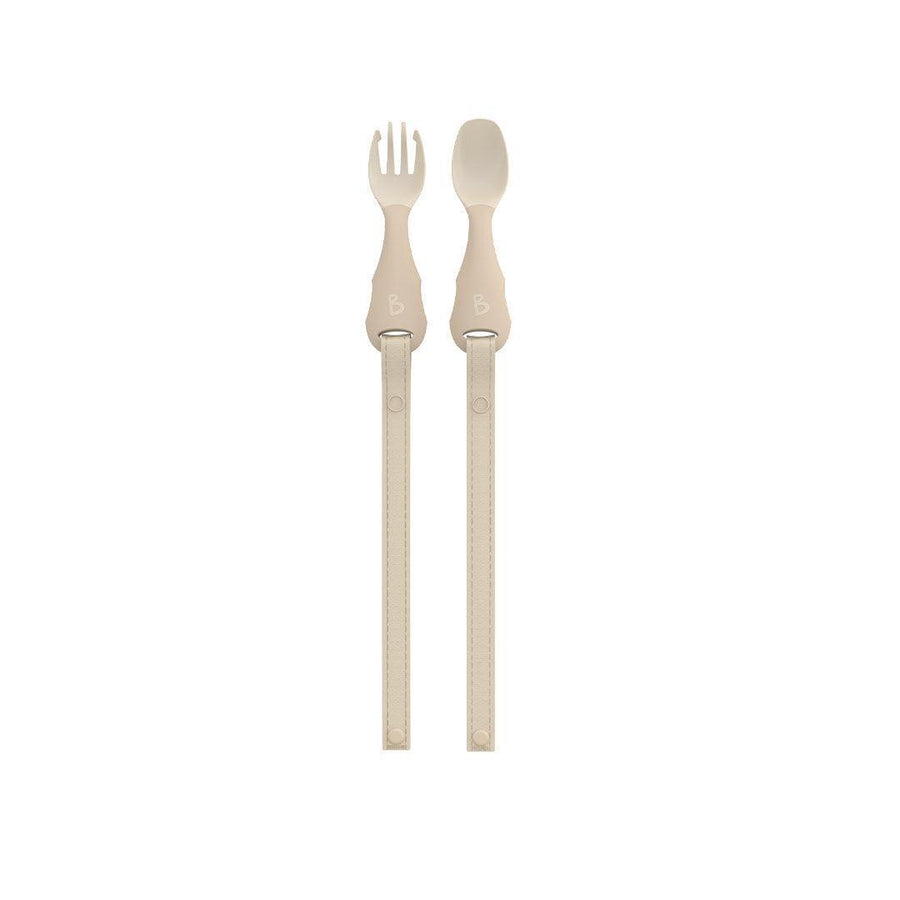 Bibado Handi No Drop Baby Cutlery - Fawn-Cutlery-Fawn- | Natural Baby Shower