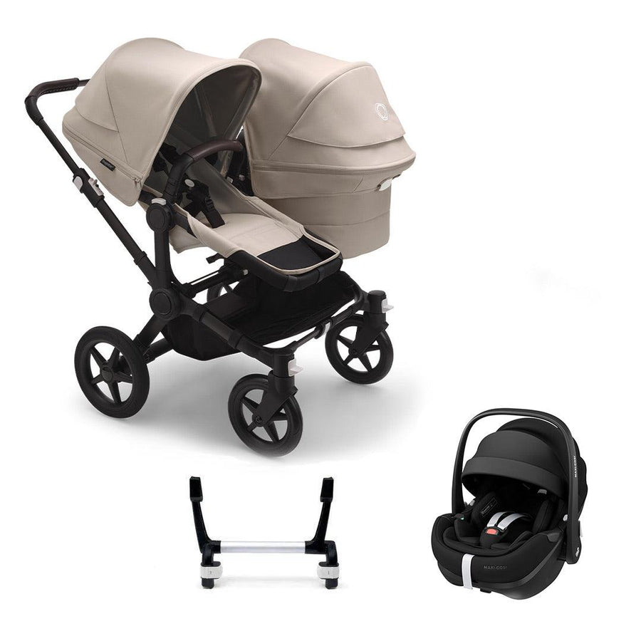 Bugaboo Donkey 5 Complete Duo Pushchair + Pebble 360 Pro Travel System - Desert Taupe-Travel Systems-No Base- | Natural Baby Shower