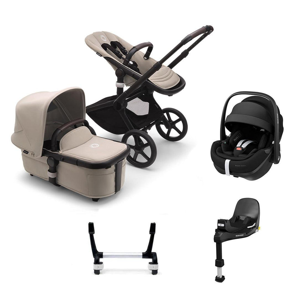 Bugaboo Donkey 5 Complete Mono Pushchair + Pebble 360 Pro Travel System - Desert Taupe-Travel Systems-1x Base- | Natural Baby Shower
