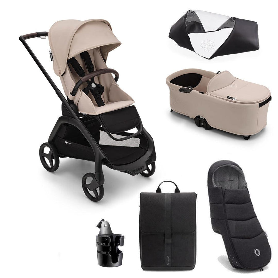 Bugaboo Dragonfly Essential Bundle - Desert Taupe-Stroller Bundles- | Natural Baby Shower