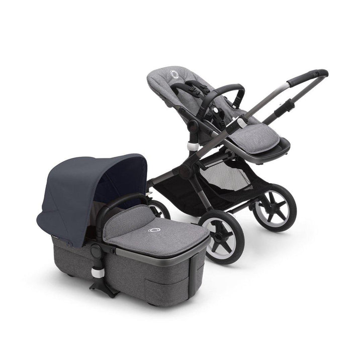 Bugaboo Fox 3 Pushchair - Stormy Blue-Strollers-Graphite + Grey Melange- | Natural Baby Shower