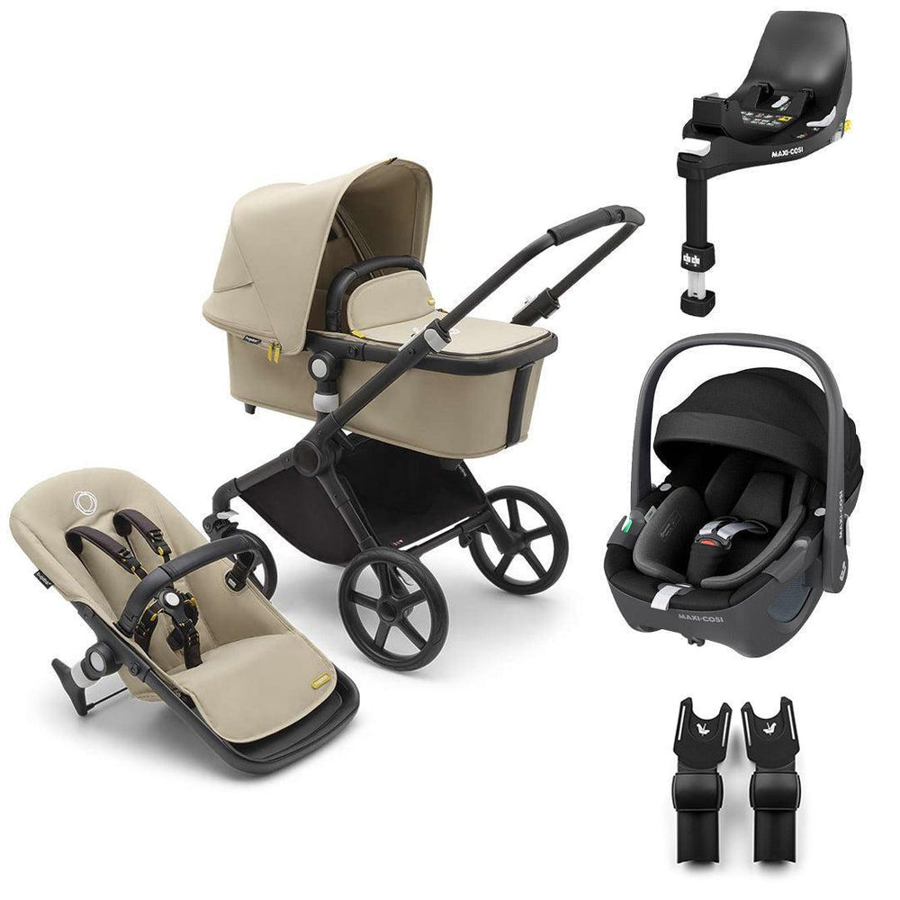 Bugaboo Fox Cub + Pebble 360/360 Pro 2 Travel System-Travel Systems-Desert Beige-Pebble 360 | Natural Baby Shower
