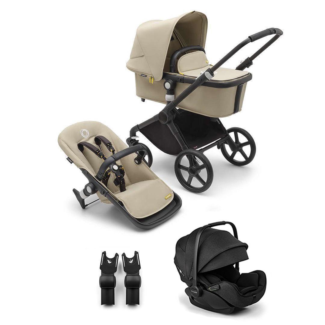 Bugaboo Fox Cub + Otter Travel System-Travel Systems-Desert Beige-No Base | Natural Baby Shower