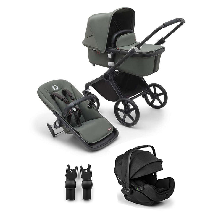 Bugaboo Fox Cub + Otter Travel System-Travel Systems-Forest Green-No Base | Natural Baby Shower