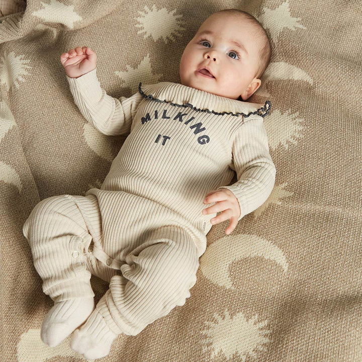 Claude & Co Cozmo Moon Star Neutral Blanket-Blankets-One Size- | Natural Baby Shower