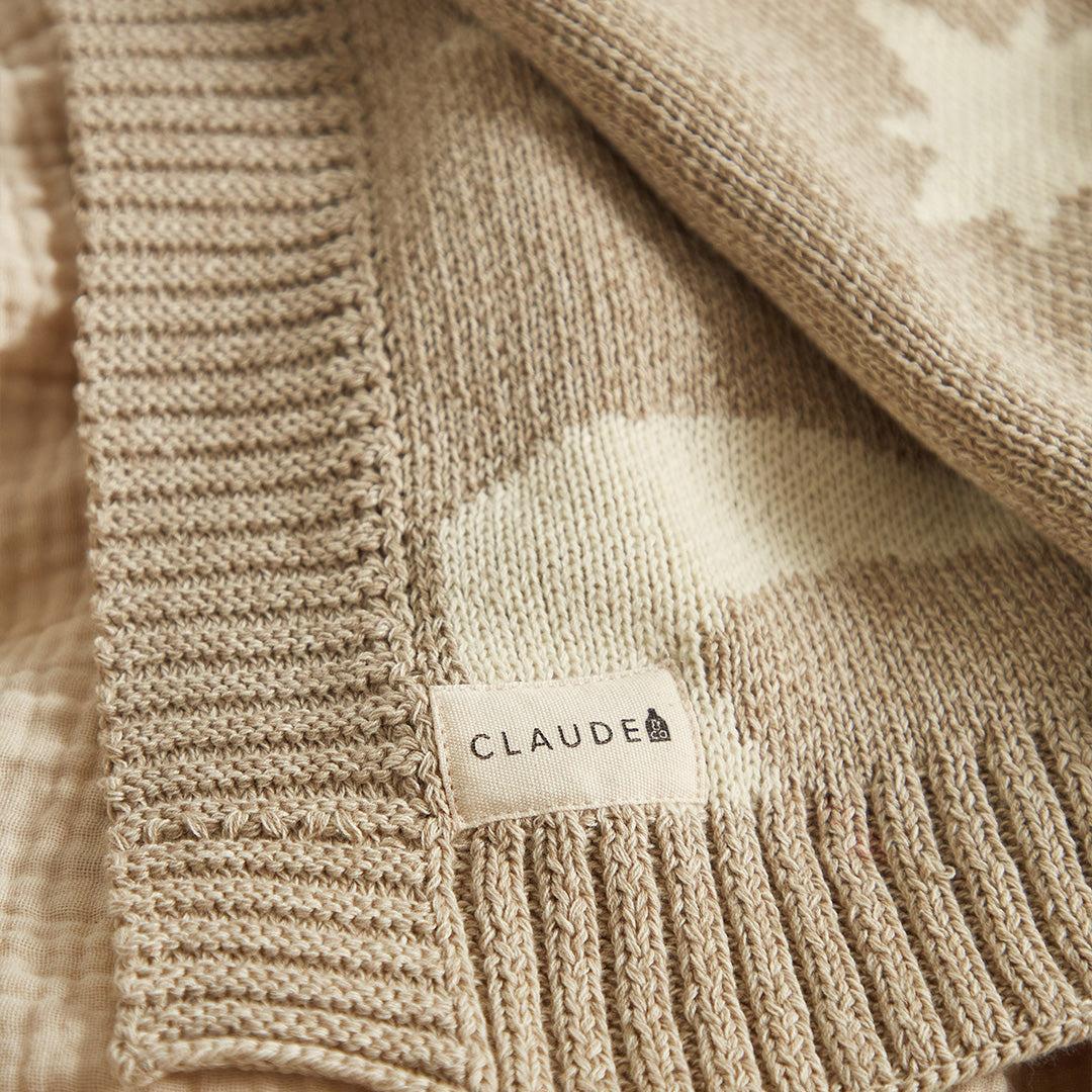 Claude & Co Cozmo Moon Star Neutral Blanket-Blankets-One Size- | Natural Baby Shower