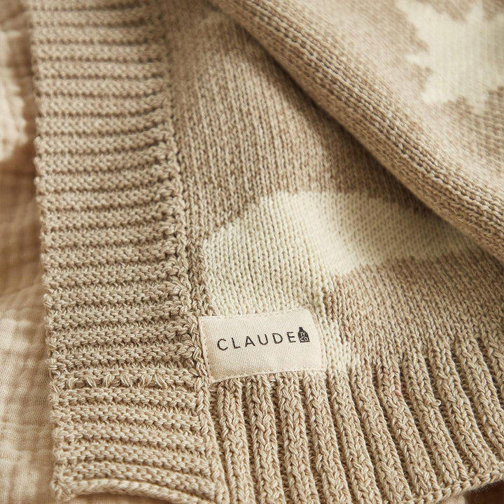 Claude & Co Cozmo Moon Star Neutral Blanket-Blankets-One Size- | Natural Baby Shower