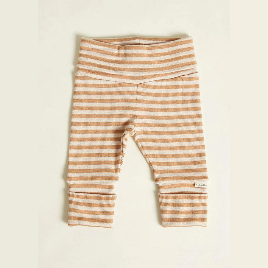 Claude & Co Lani Clay Stripe Leggings - Clay-Leggings-Clay-0-3m | Natural Baby Shower