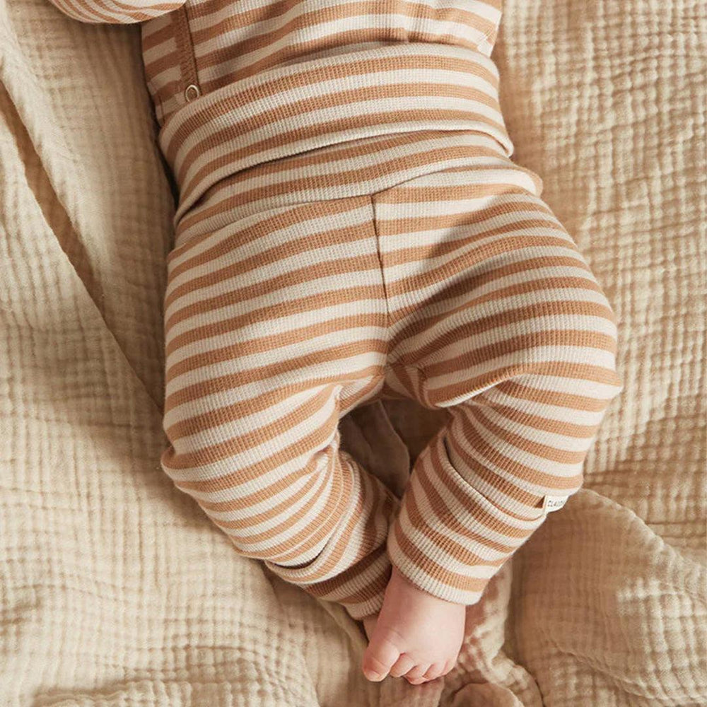Claude & Co Lani Clay Stripe Leggings - Clay-Leggings-Clay-0-3m | Natural Baby Shower