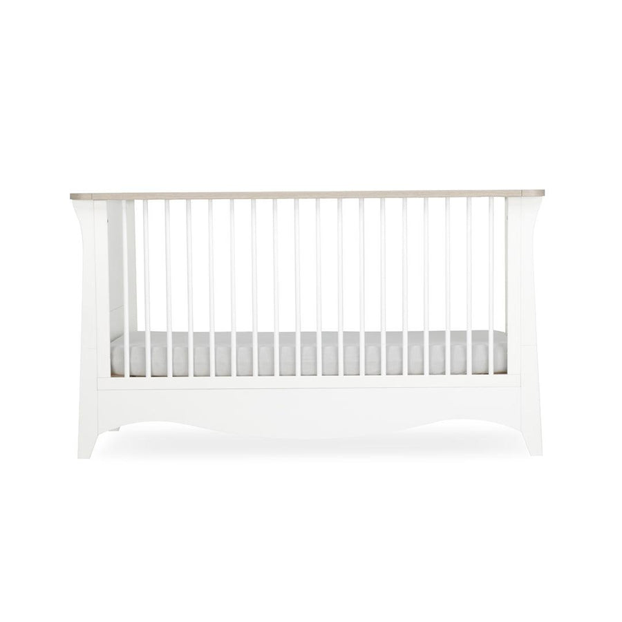 CuddleCo Clara Cot Bed - White/Ash-Cot Beds-White/Ash-No Mattress | Natural Baby Shower