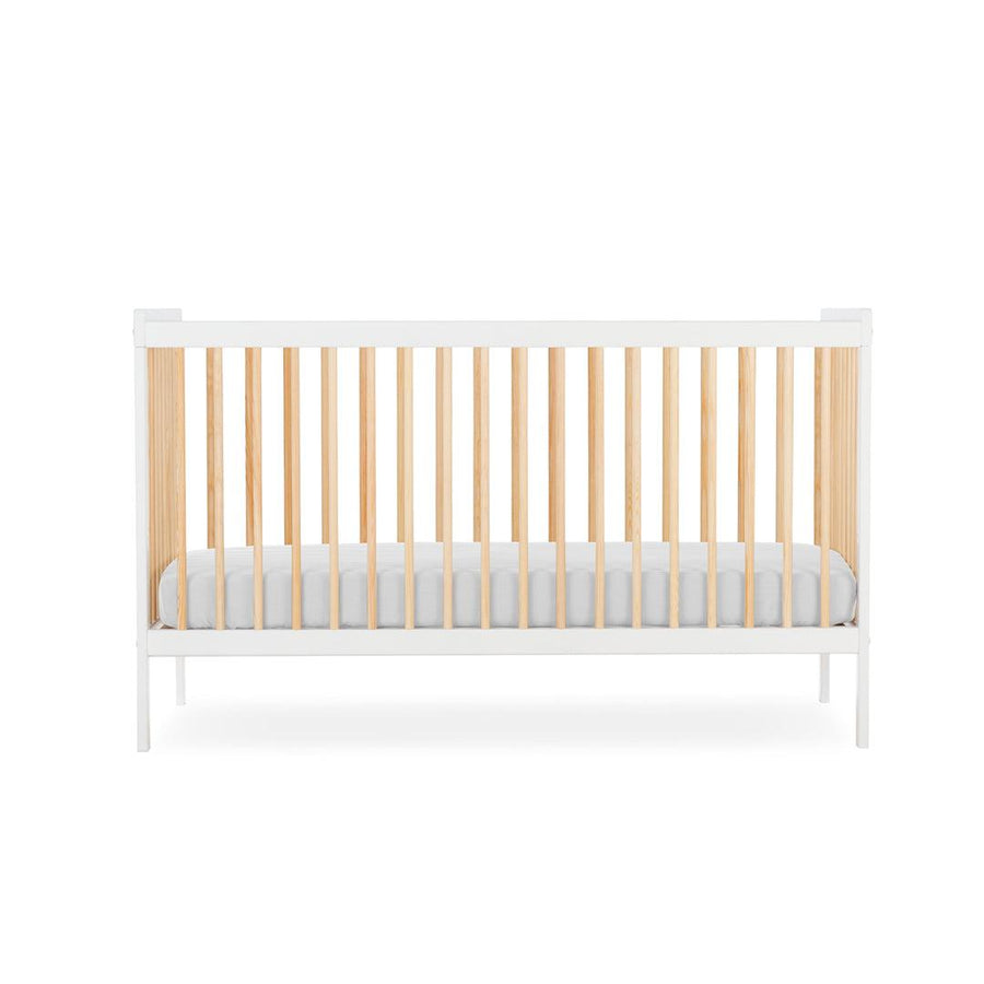 CuddleCo Nola Cot Bed - White/Natural-Cot Beds- | Natural Baby Shower