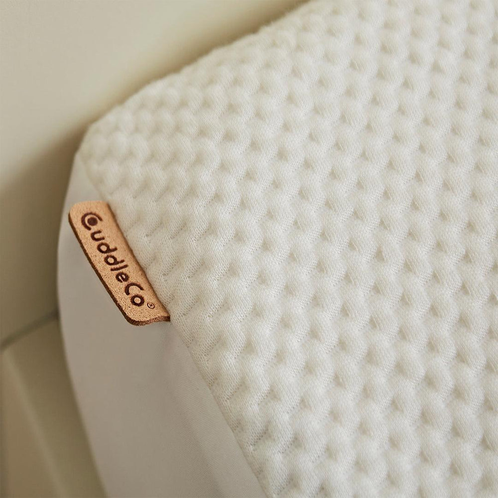 CuddleCo Waterproof Cot Mattress Protector Hypoallergenic Bamboo - White-Mattress Protectors-White-One Size | Natural Baby Shower