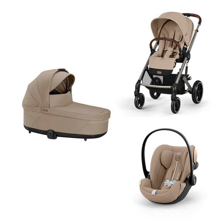CYBEX Balios S Lux Plus Pushchair Bundle - Almond Beige-Strollers-Almond Beige-Without Base | Natural Baby Shower