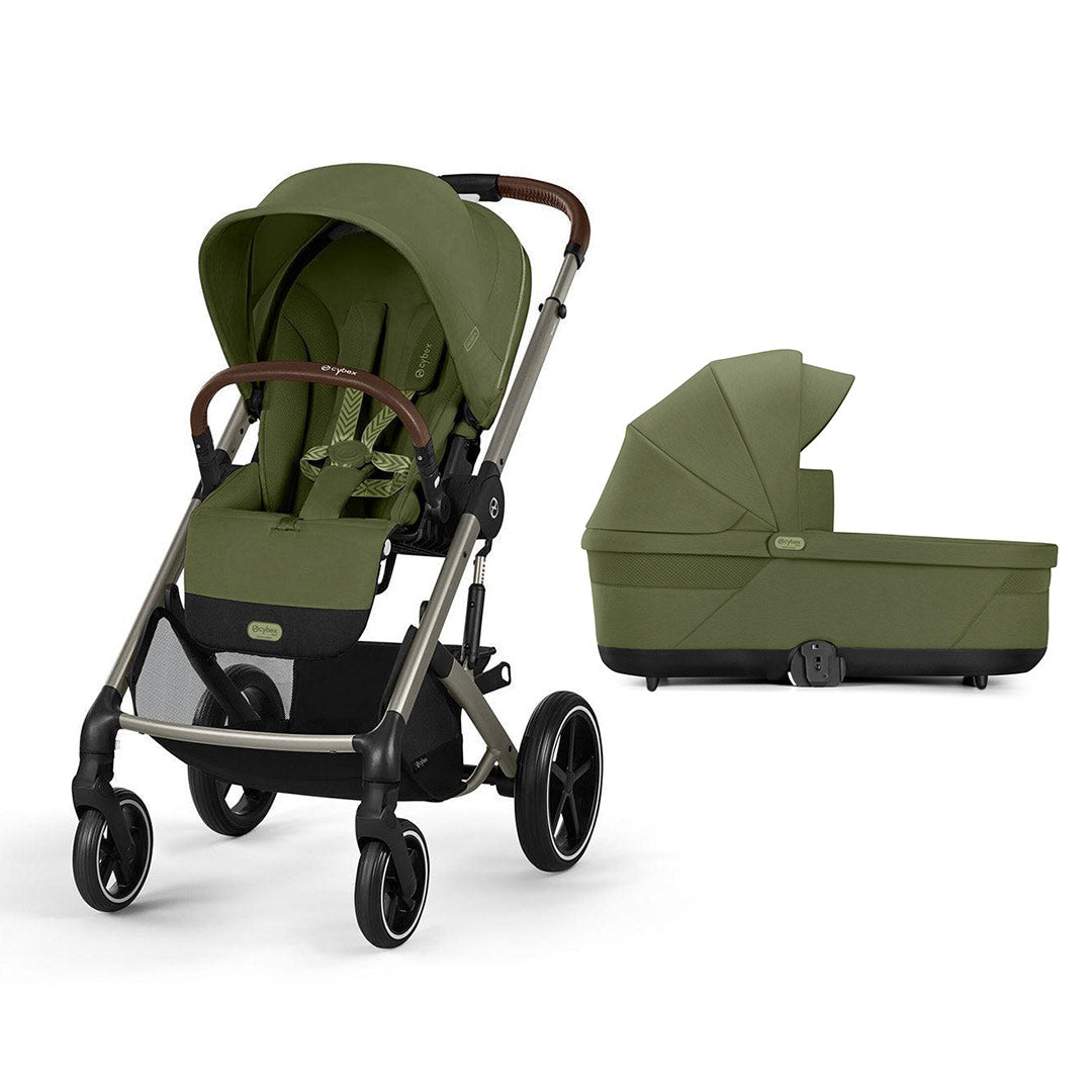 Cybex Balios S Lux Pushchair - Moss Green-Strollers-Moss Green-Khaki-Taupe | Natural Baby Shower