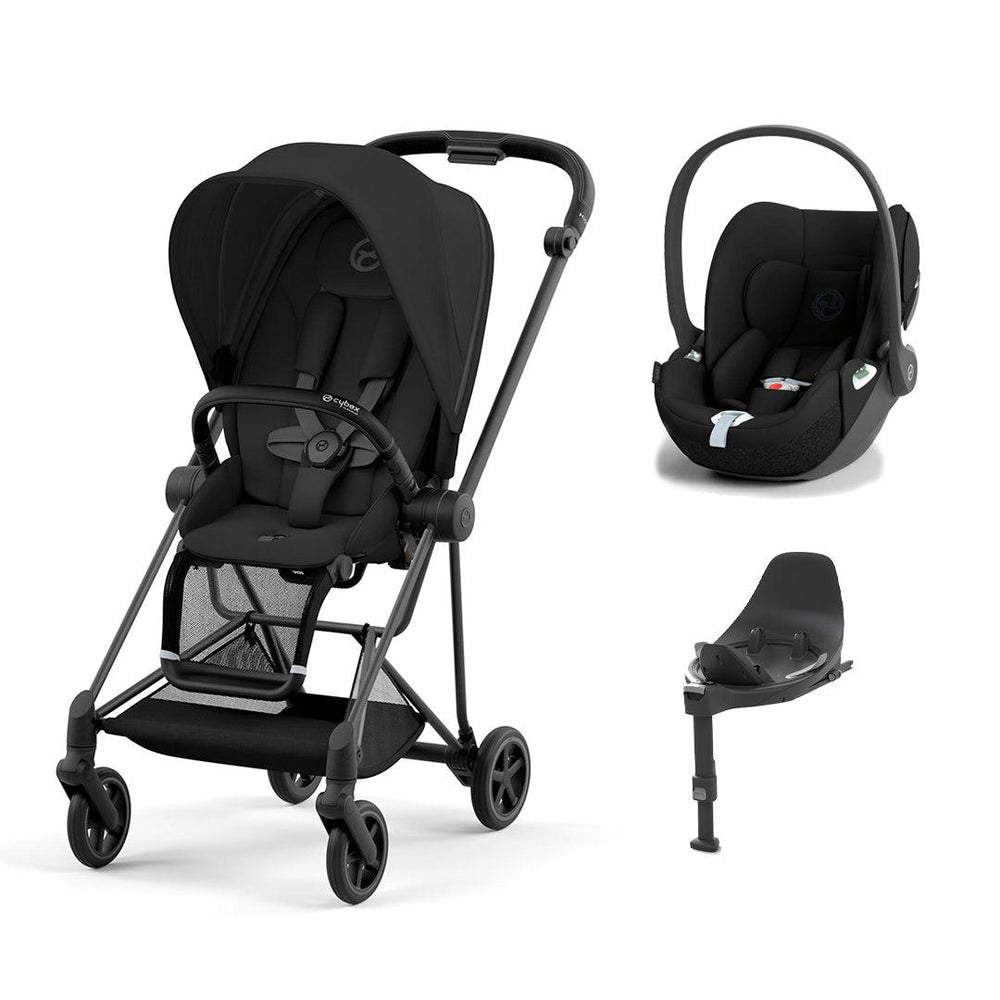 CYBEX Mios + Cloud T Travel System - Sepia Black-Travel Systems-Sepia Black/Matt Black-None | Natural Baby Shower