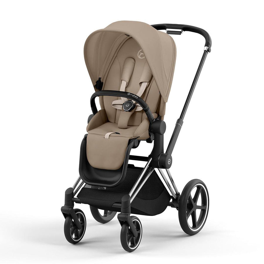 CYBEX Priam Pushchair - Cozy Beige-Strollers-Cozy Beige/Chrome & Black-No Carrycot | Natural Baby Shower