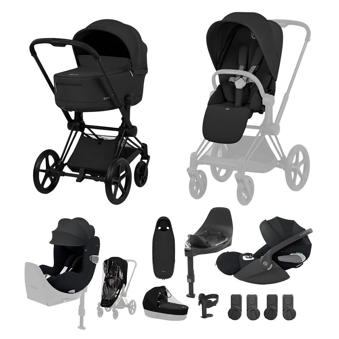cybex stroller newborn CYBEX PRIAM Fold Cot Newborn to Toddler Travel System Bundle - Comfort