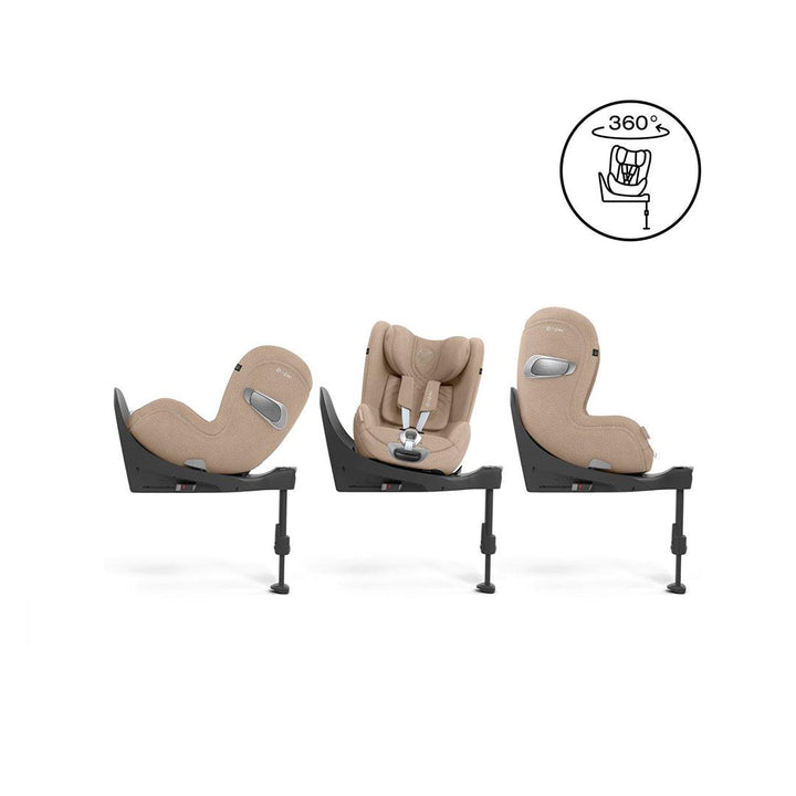 CYBEX Sirona T i-Size Plus Car Seat - Cozy Beige-Car Seats-Cozy Beige-No Base | Natural Baby Shower