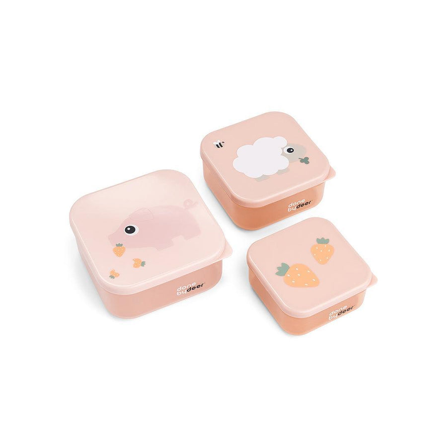 Done By Deer Snack Box Set 3 pcs - Tiny Farm Powder-Food Storage-Tiny Farm Powder- | Natural Baby Shower