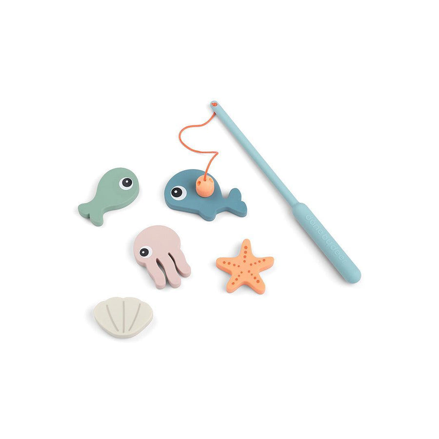 Done By Deer Bath Fishing Toy - Sea Friends Colour Mix-Bath Toys-Sea Friends Colour Mix- | Natural Baby Shower