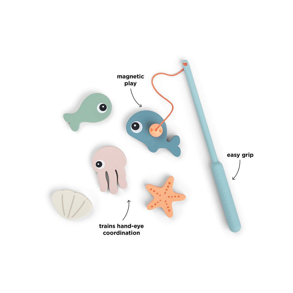 Done By Deer Bath Fishing Toy - Sea Friends Colour Mix-Bath Toys-Sea Friends Colour Mix- | Natural Baby Shower