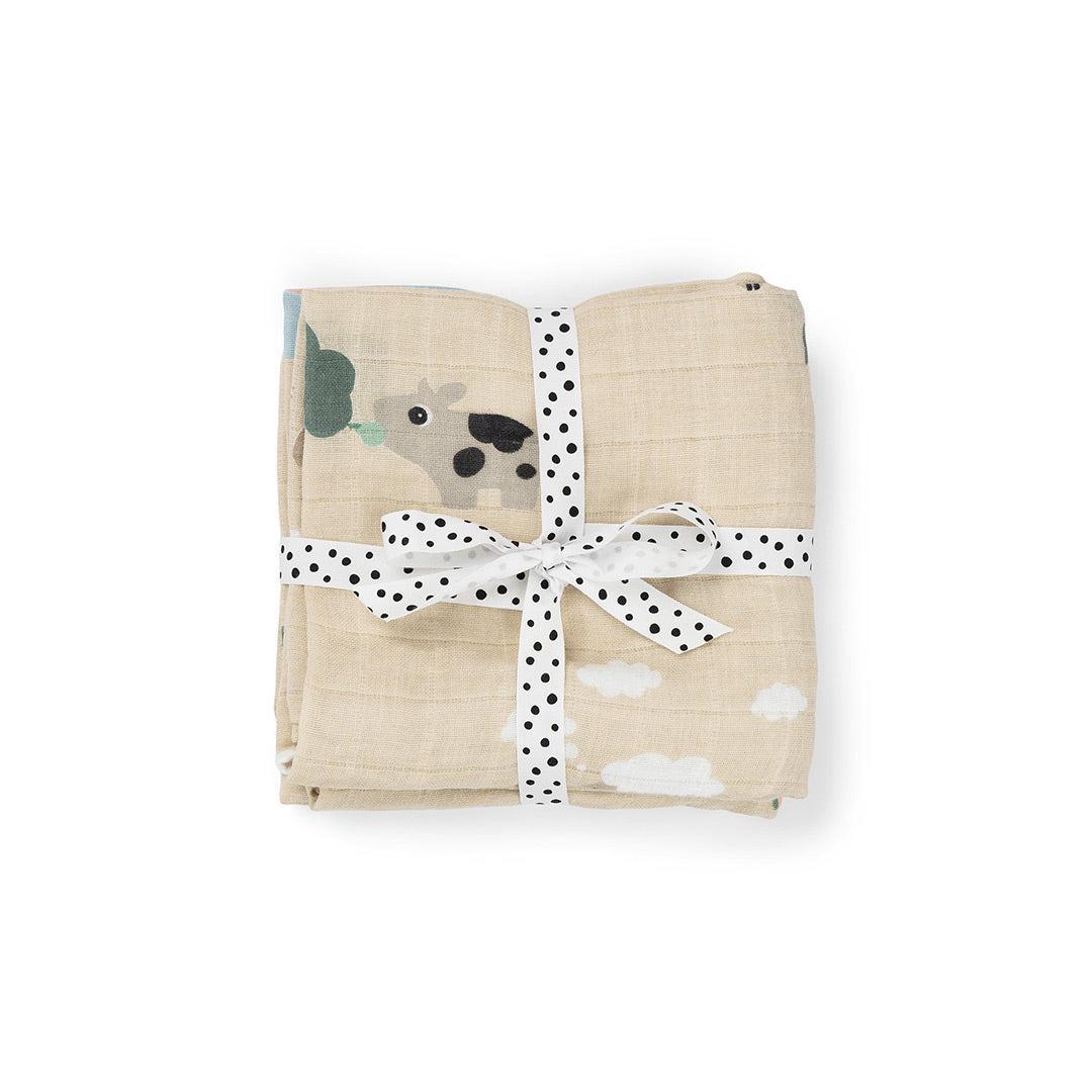 Done By Deer Burp Cloth Pack Tiny Farm Sand - Main Image