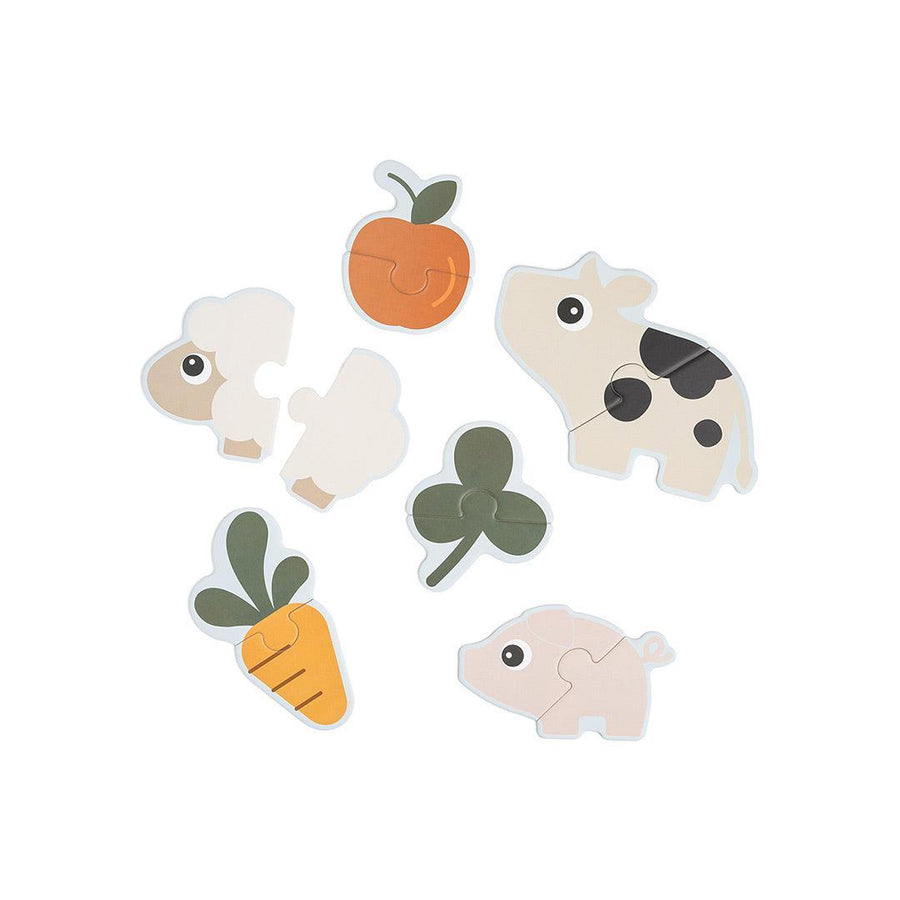Done By Deer First Jigsaw Puzzle - Tiny Farm Colour Mix-Puzzles + Games-Tiny Farm Colour Mix- | Natural Baby Shower