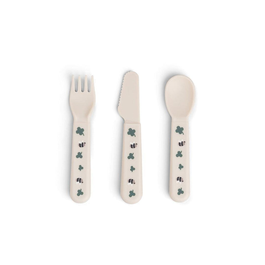 Done By Deer Foodie Cutlery Set - Tiny Farm Sand-Cutlery-Tiny Farm Sand- | Natural Baby Shower