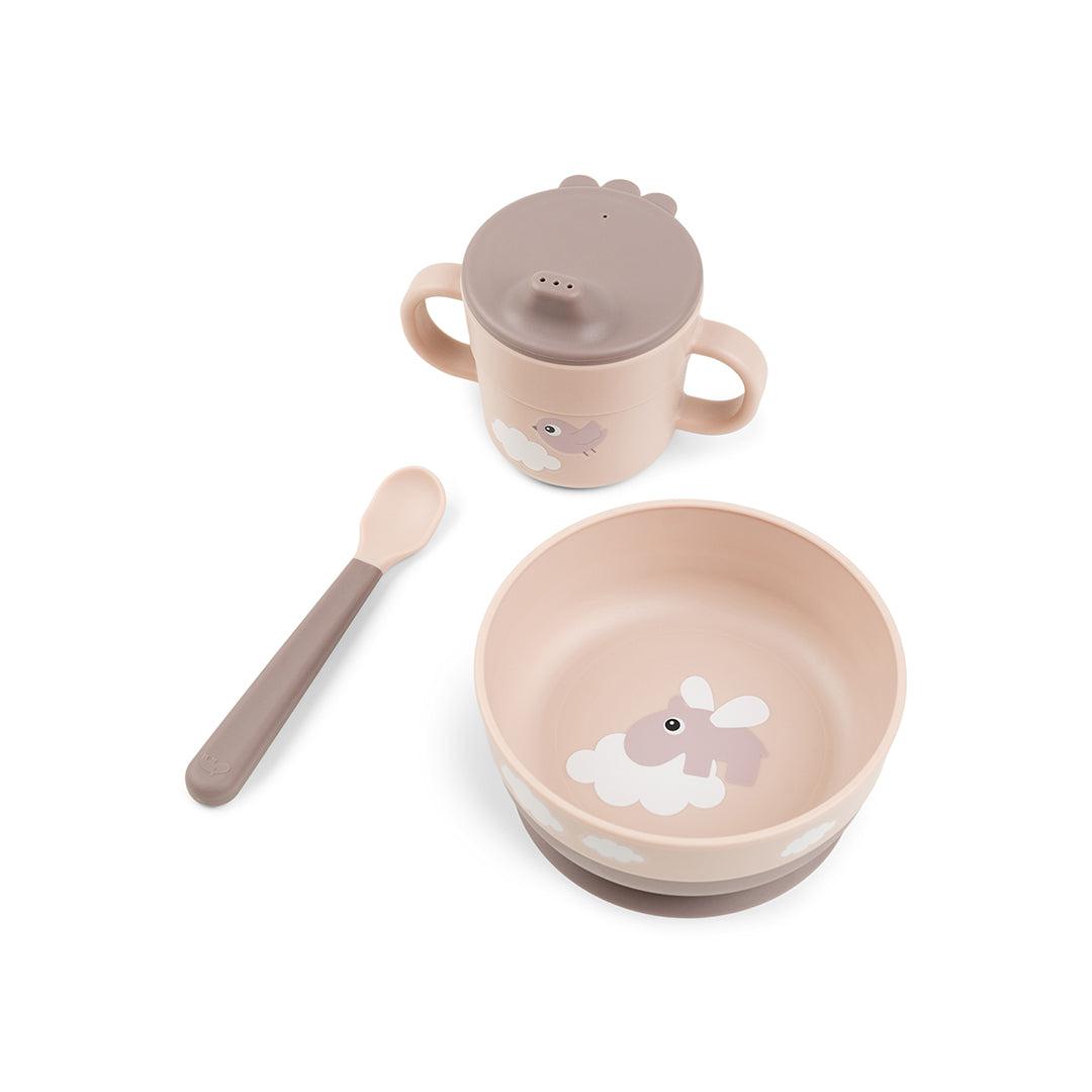 Done By Deer silicone dinner set happy clouds ,papaya main image 1