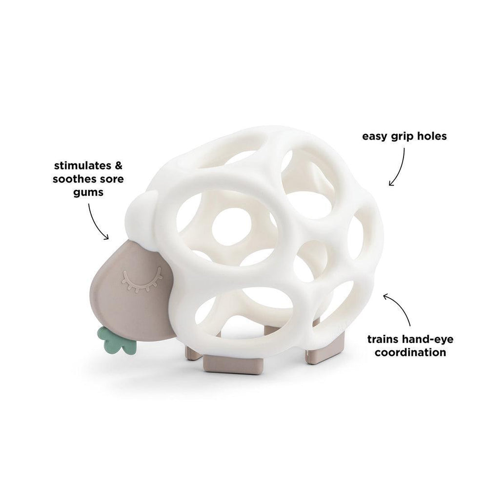 Done By Deer Grip & Teether Toy - Sheepy Sand-Teethers-Sheepy Sand- | Natural Baby Shower