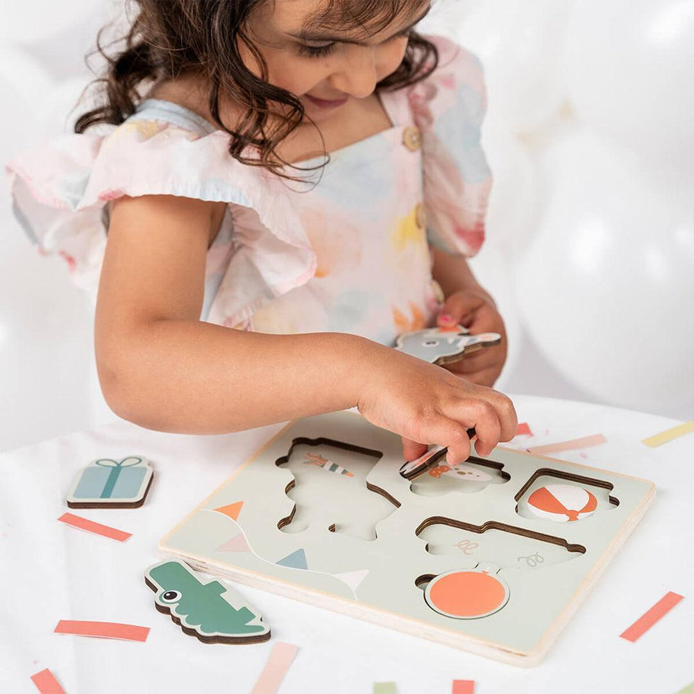 Done By Deer First Layer Puzzle - Celebration Colour Mix-Puzzles + Games-Celebration Colour Mix- | Natural Baby Shower