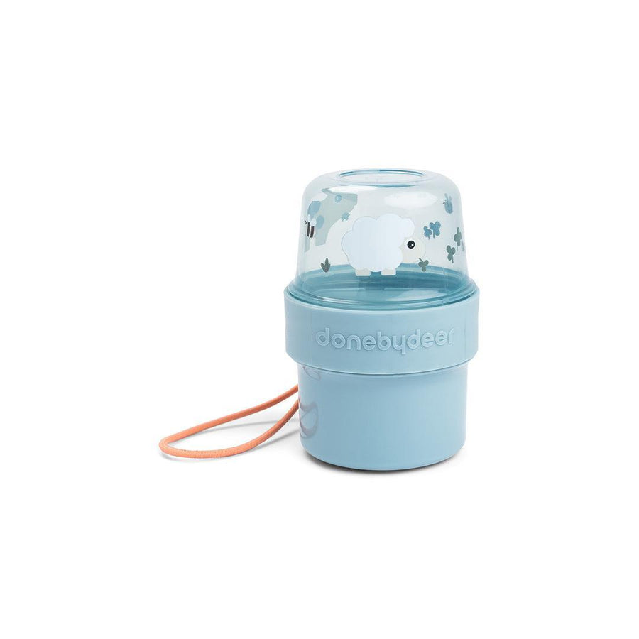 Done By Deer To Go 2-way Snack Container - Tiny Farm Blue-Food Storage-Tiny Farm Blue- | Natural Baby Shower